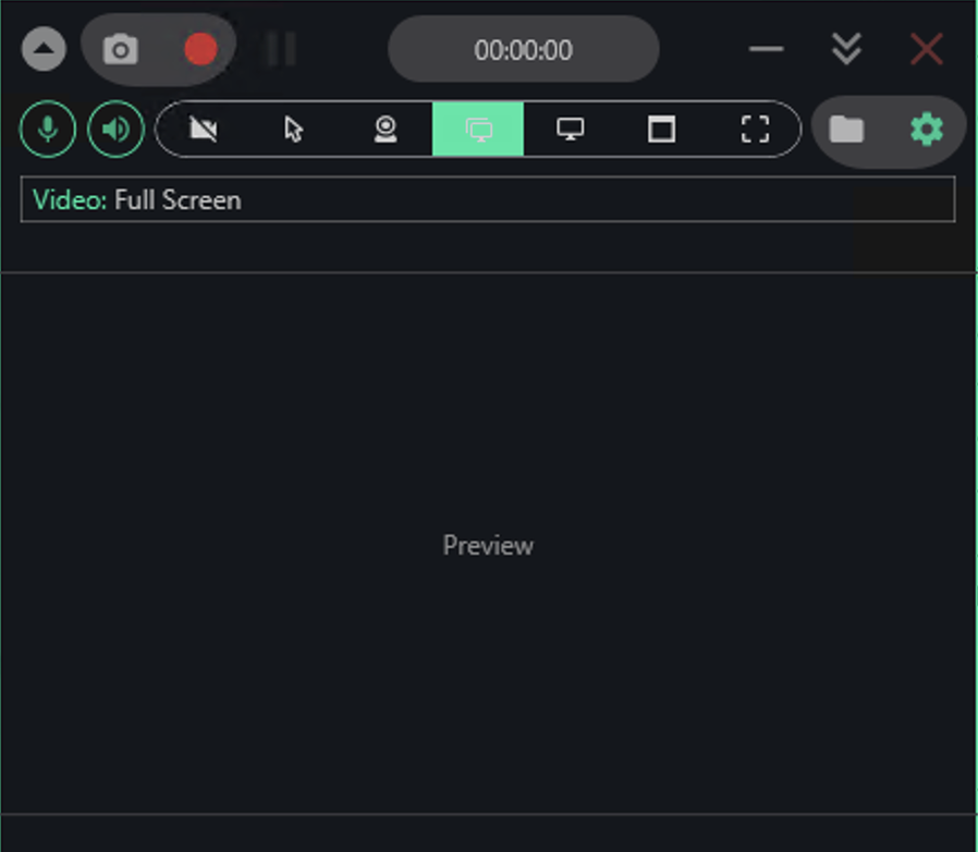 Windows Desktop Recorder window